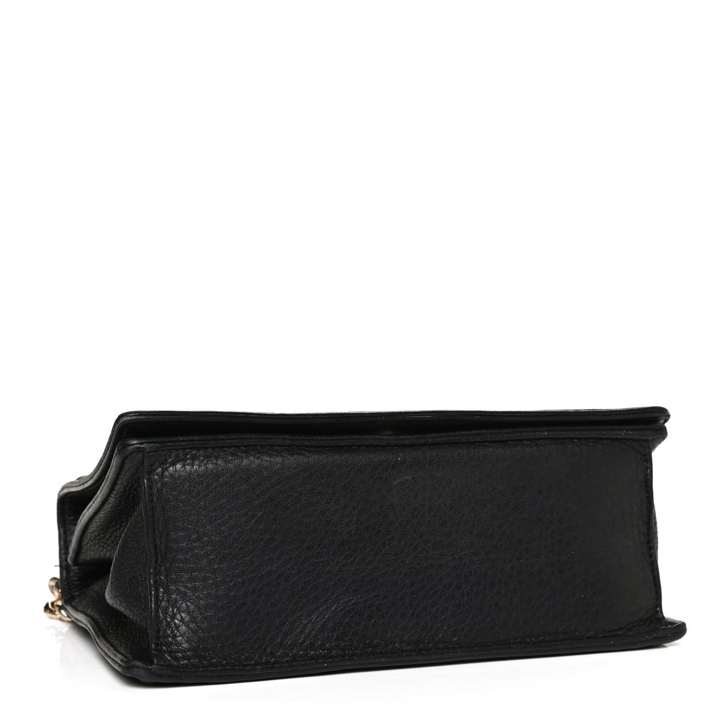 Grained Calfskin Small Diorama Flap Bag Black