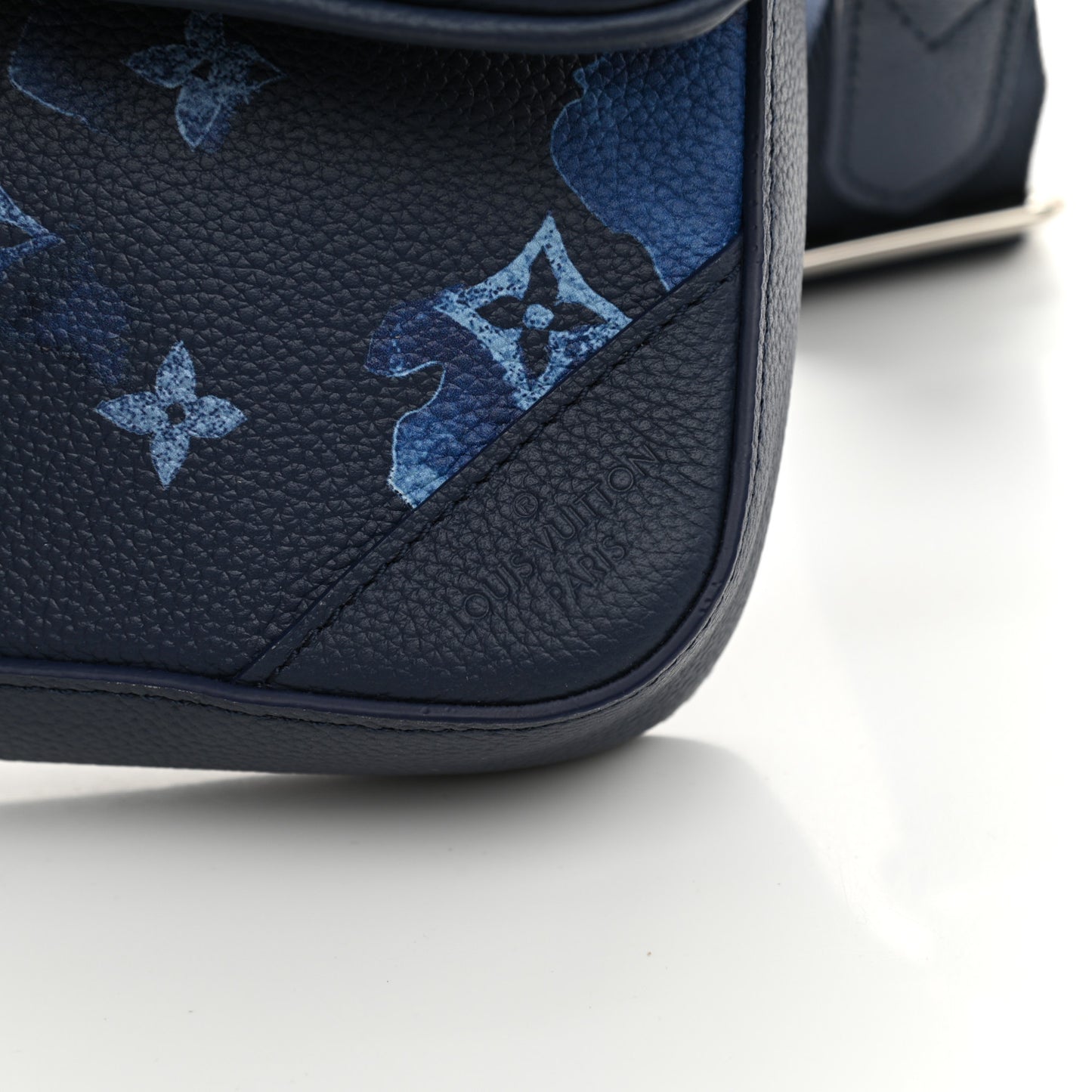 Monogram Ink Watercolor Trio Messenger Bag Blue