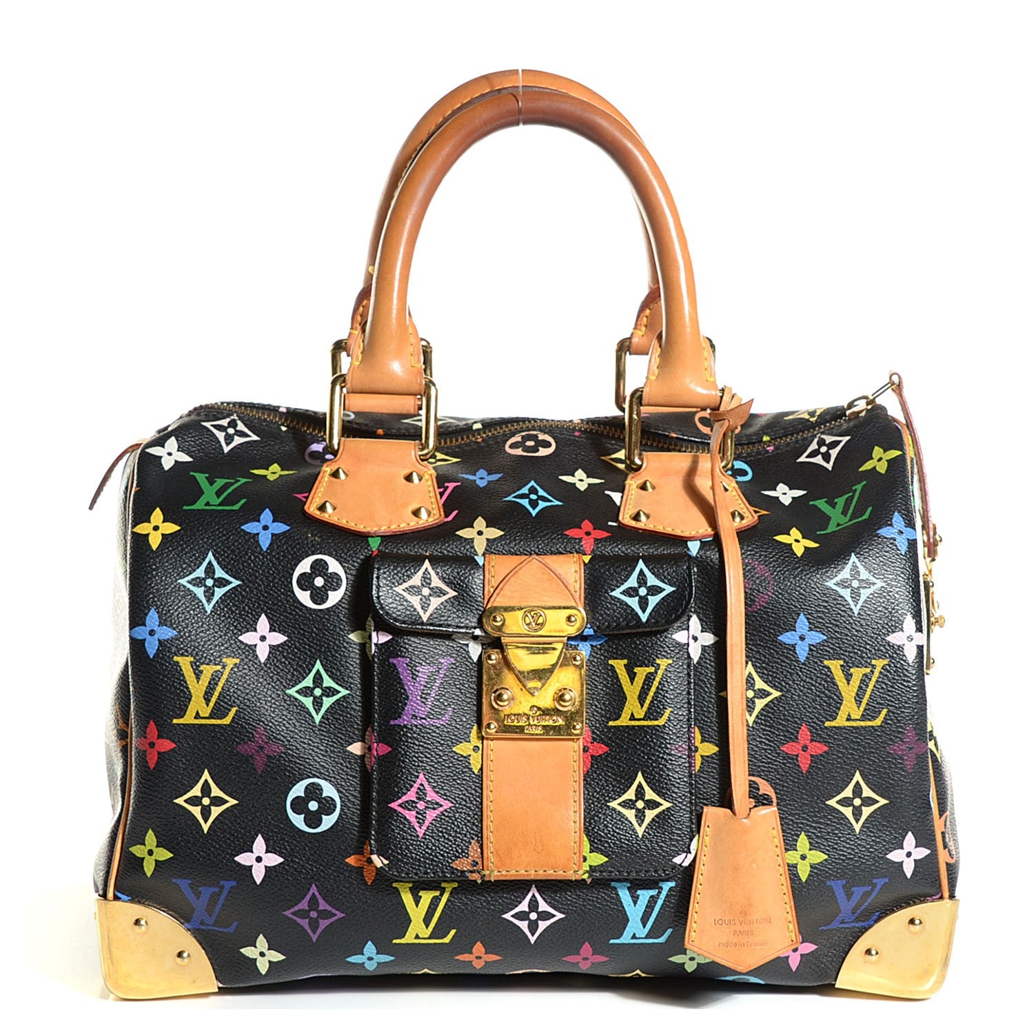 Louis Vuitton Monogram Multicolor Speedy 30 Black 1 of 7