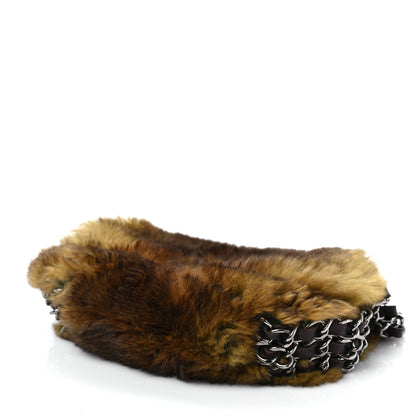 Chanel Rabbit Fur Chain Flap Brown 6 of 6
