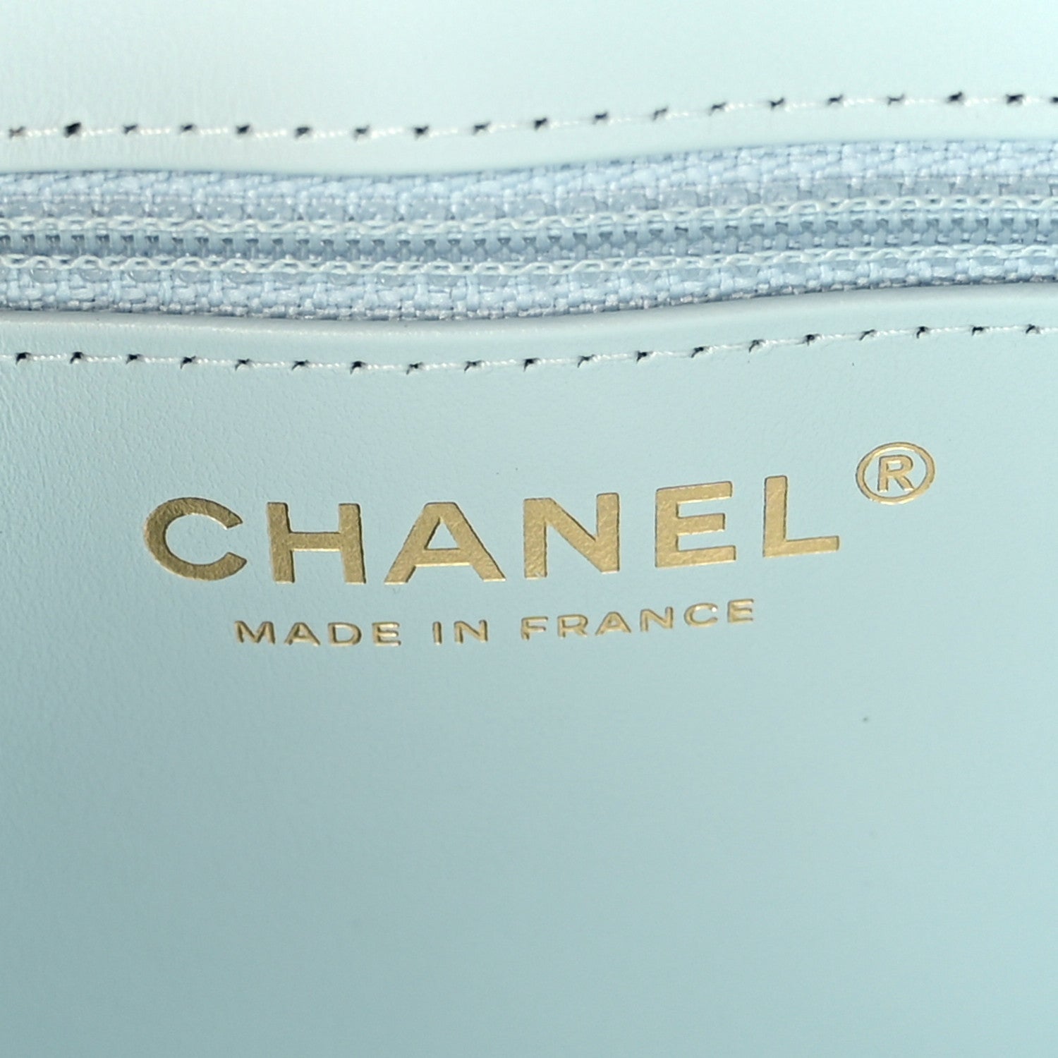 Chanel Shiny Aged Calfskin Quilted Nano Kelly Shopper Light Blue 6 of 10