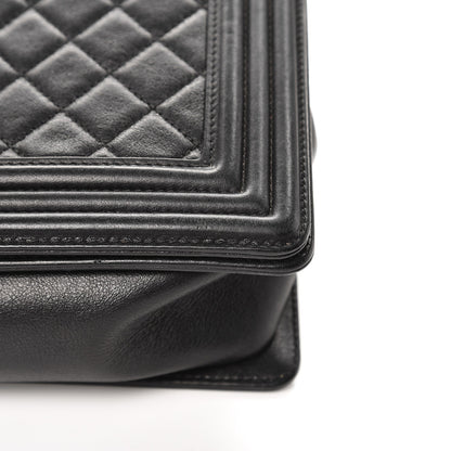 Chanel Calfskin Quilted New Medium Boy Flap Black 9 of 10