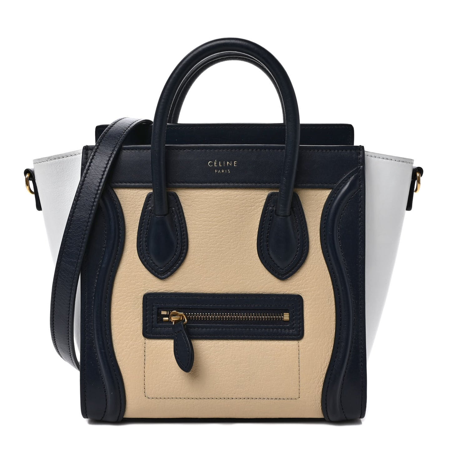 Goatskin Smooth Calfskin Nano Tri-Color Luggage Firefly