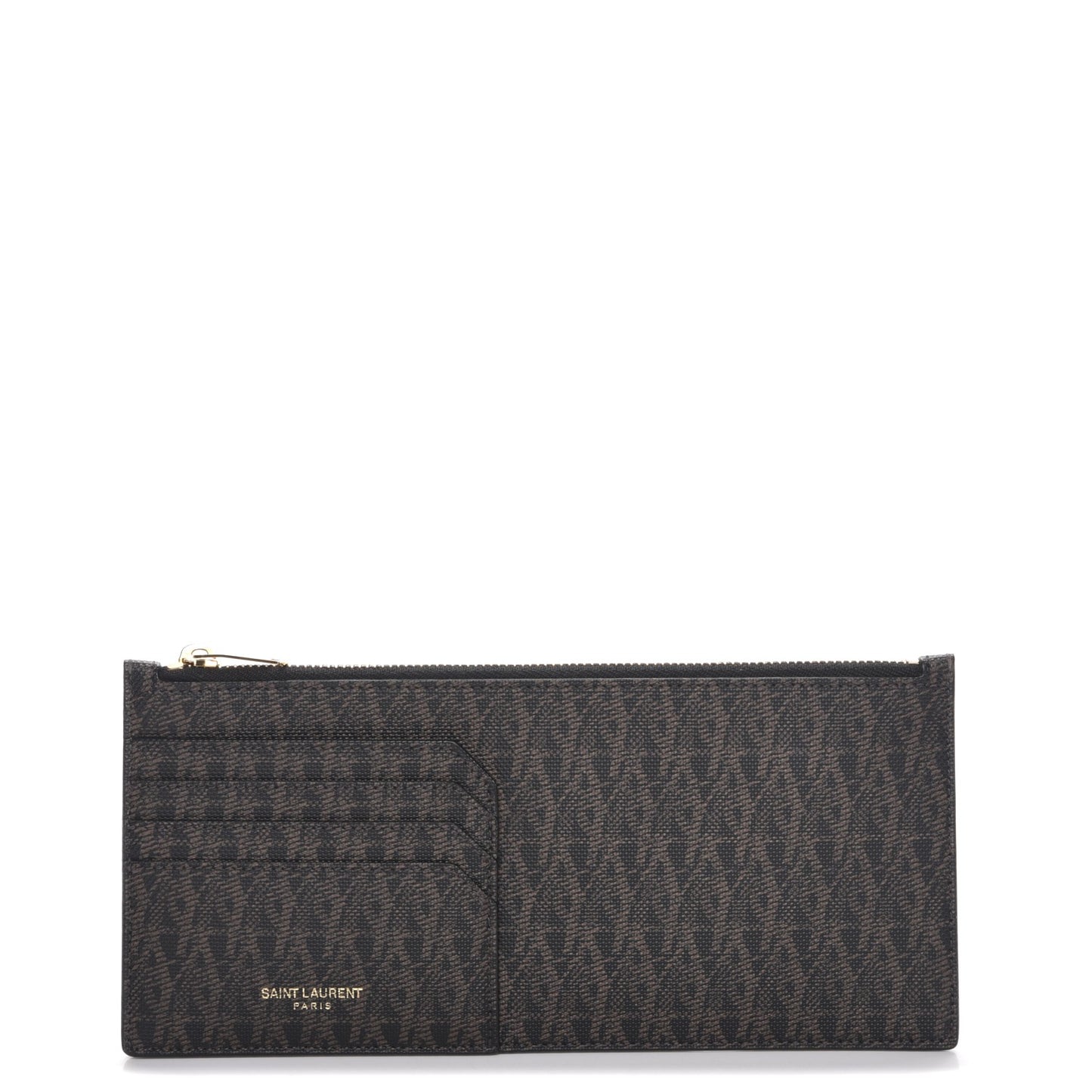 Classic Toile Monogram 4 Fragments Zip Pouch Black