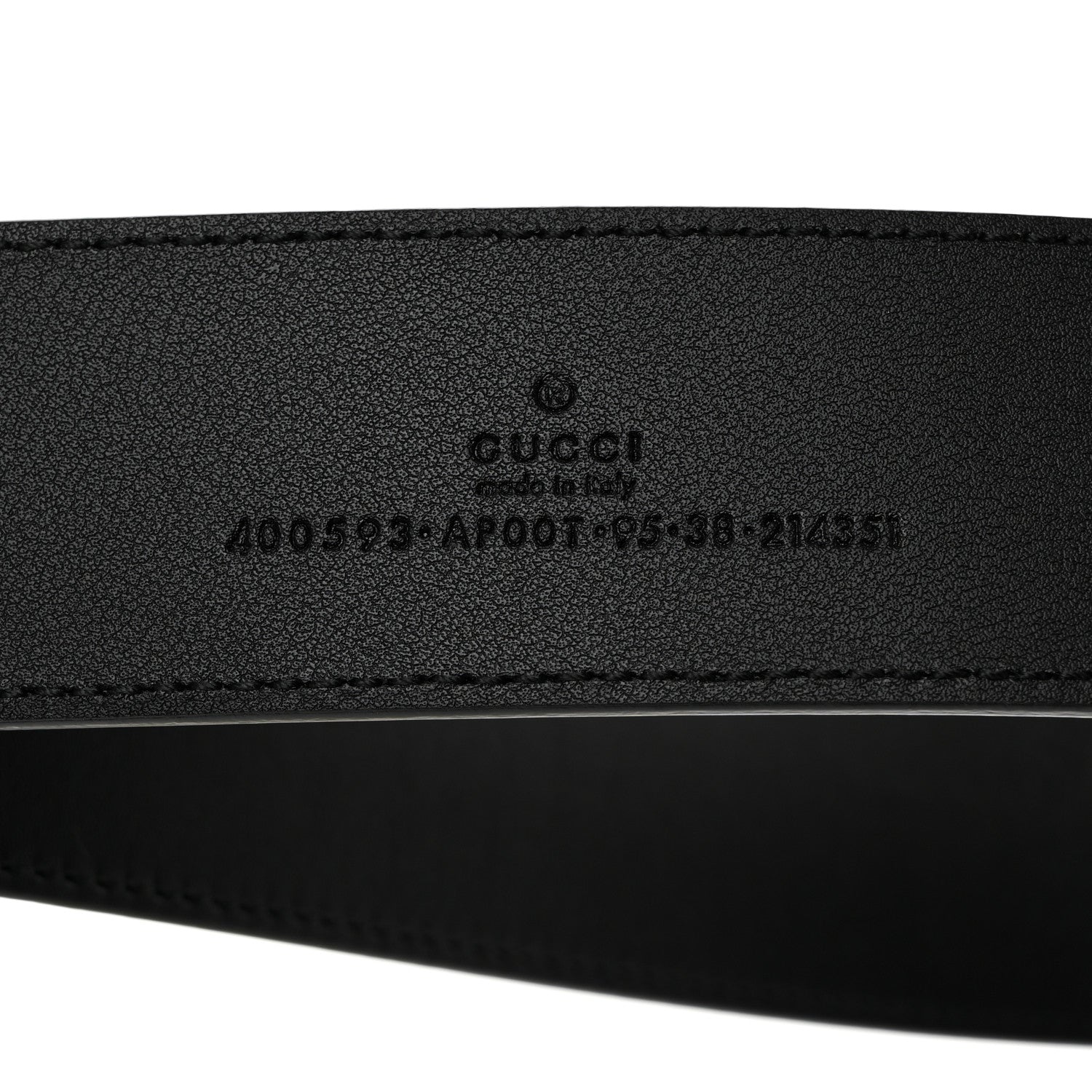 Gucci Calfskin Double G 40mm Belt 95 38 Black 3 of 6