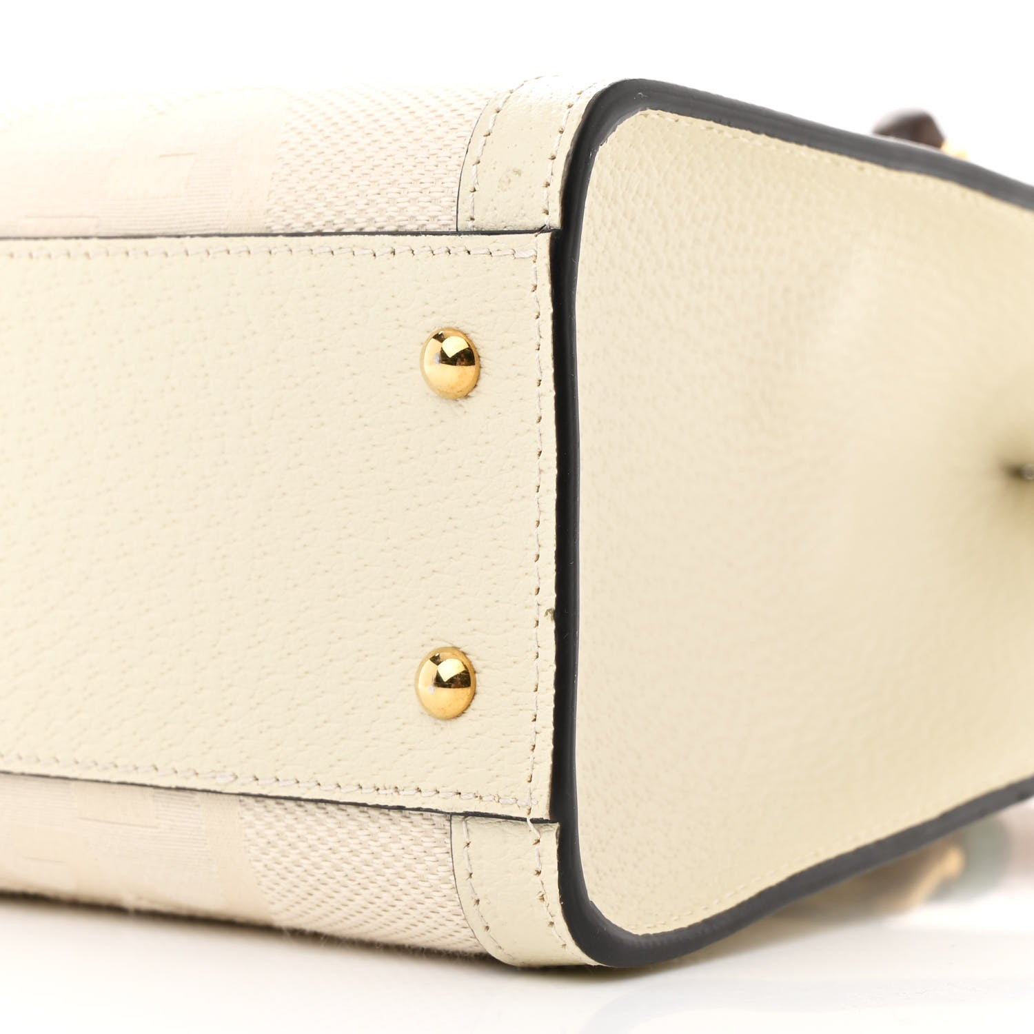 Gucci Monogram Jumbo GG Textured Dollar Calfskin Small Diana Tote Bag Off White 10 of 11