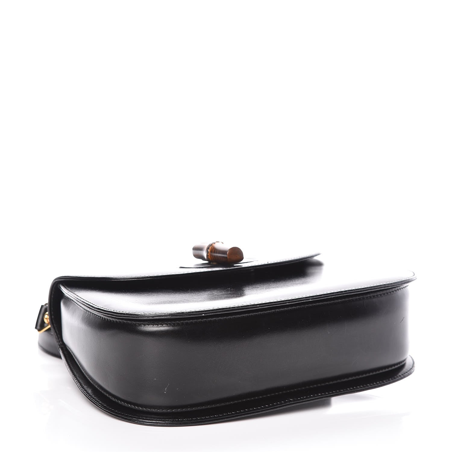 Gucci Calfskin Bamboo Top Handle Bag Black 4 of 11