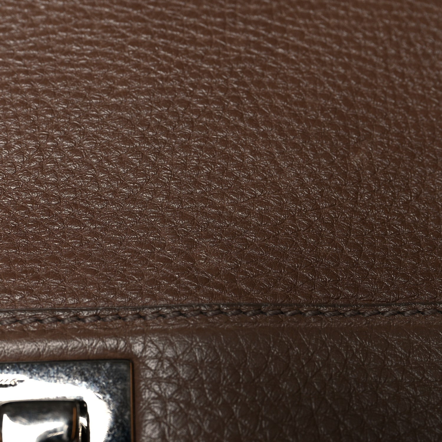 Salvatore Ferragamo Calfskin Large Sofia Shoulder Bag Brown 12 of 13