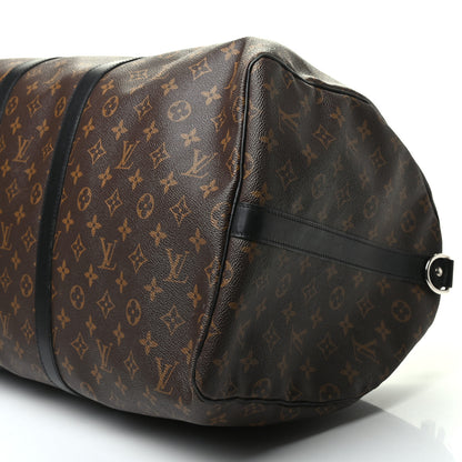Louis Vuitton Monogram Macassar Keepall Bandouliere 55 8 of 8