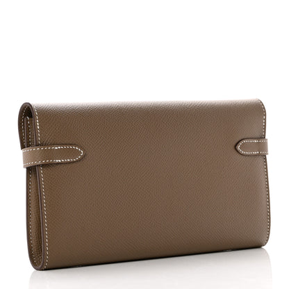 Hermes Epsom Kelly Longue Wallet Etoupe 3 of 8