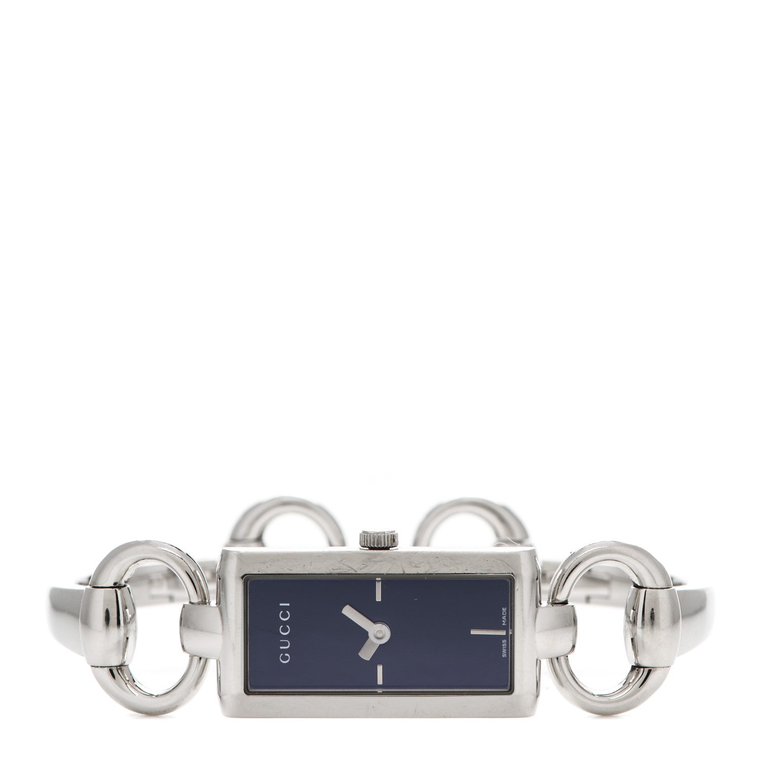 Gucci Stainless Steel Diamond 17mm Tornabuoni Quartz Watch Blue 2 of 5