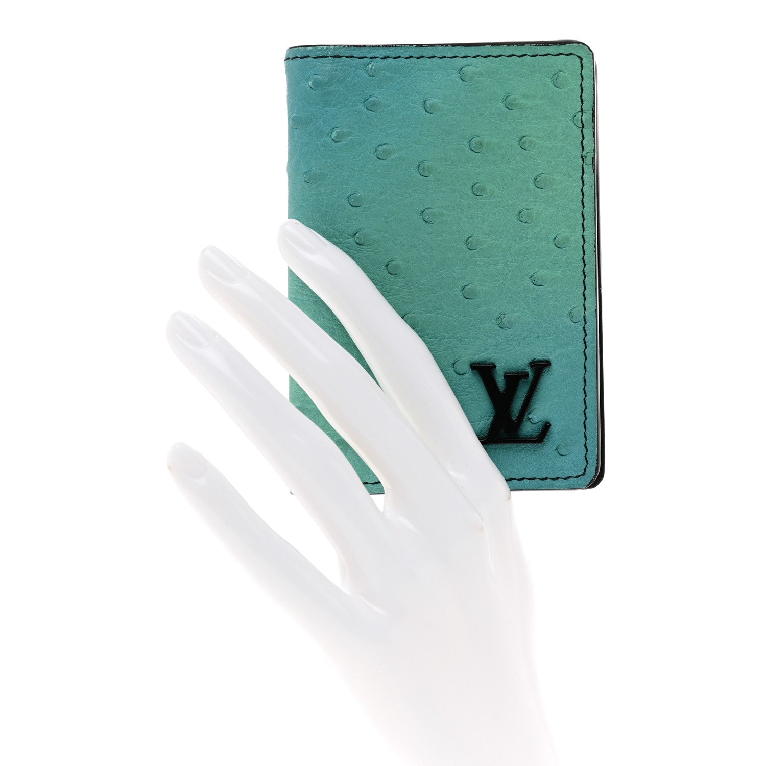 Louis Vuitton Ostrich Pocket Organizer Tropical Bleu 2 of 7