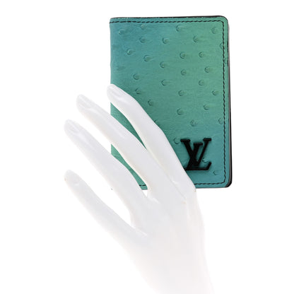 Louis Vuitton Ostrich Pocket Organizer Tropical Bleu 2 of 7