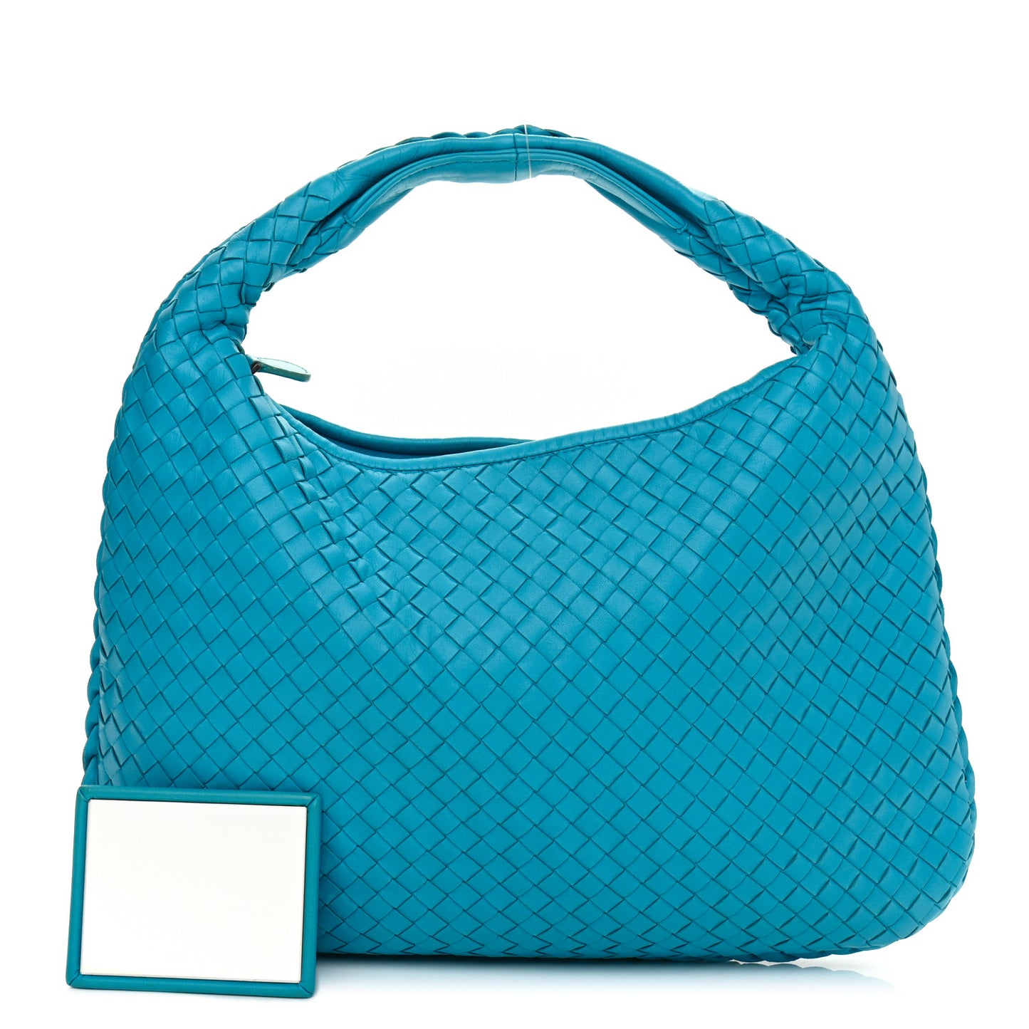 Nappa Intrecciato Large Veneta Hobo Turquoise
