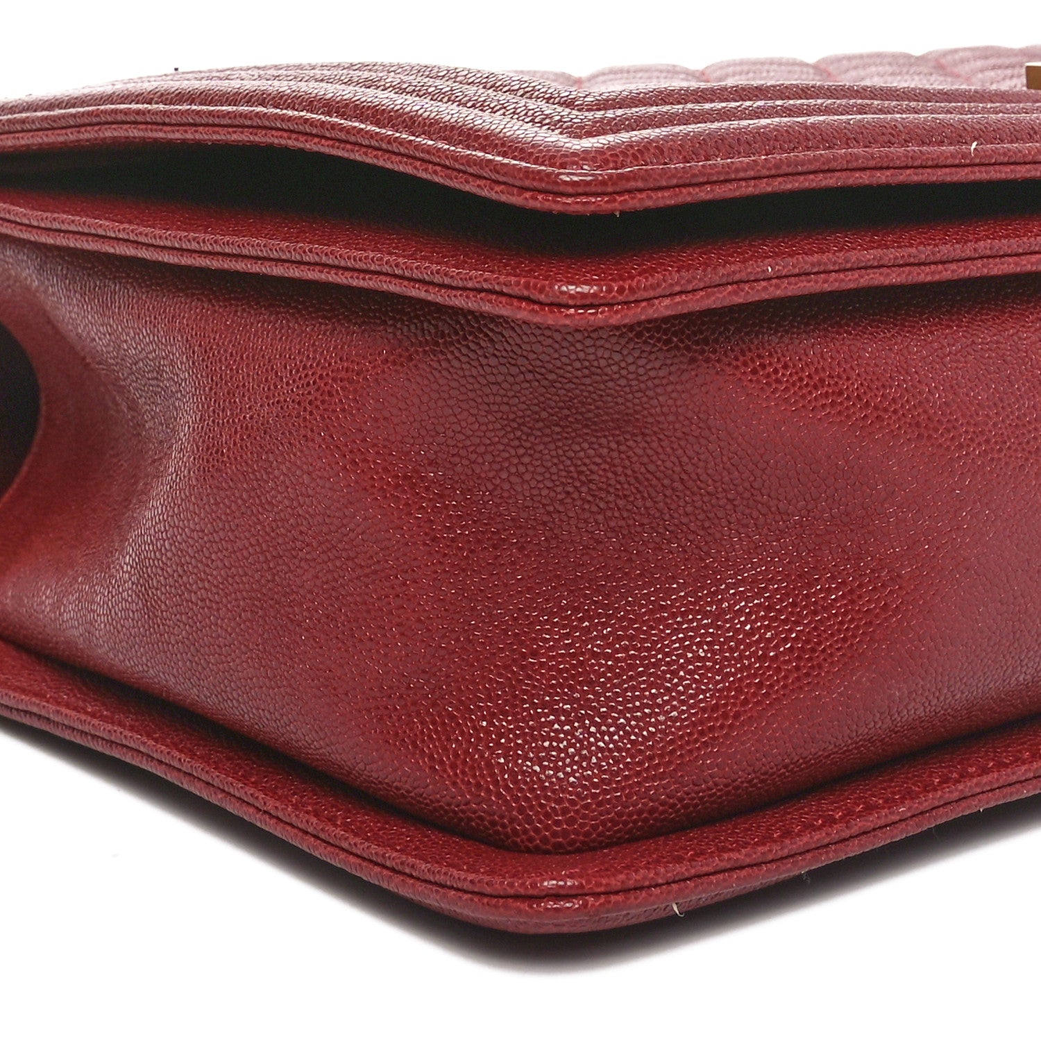 Chanel Caviar Quilted New Medium Boy Flap Burgundy 9 of 10