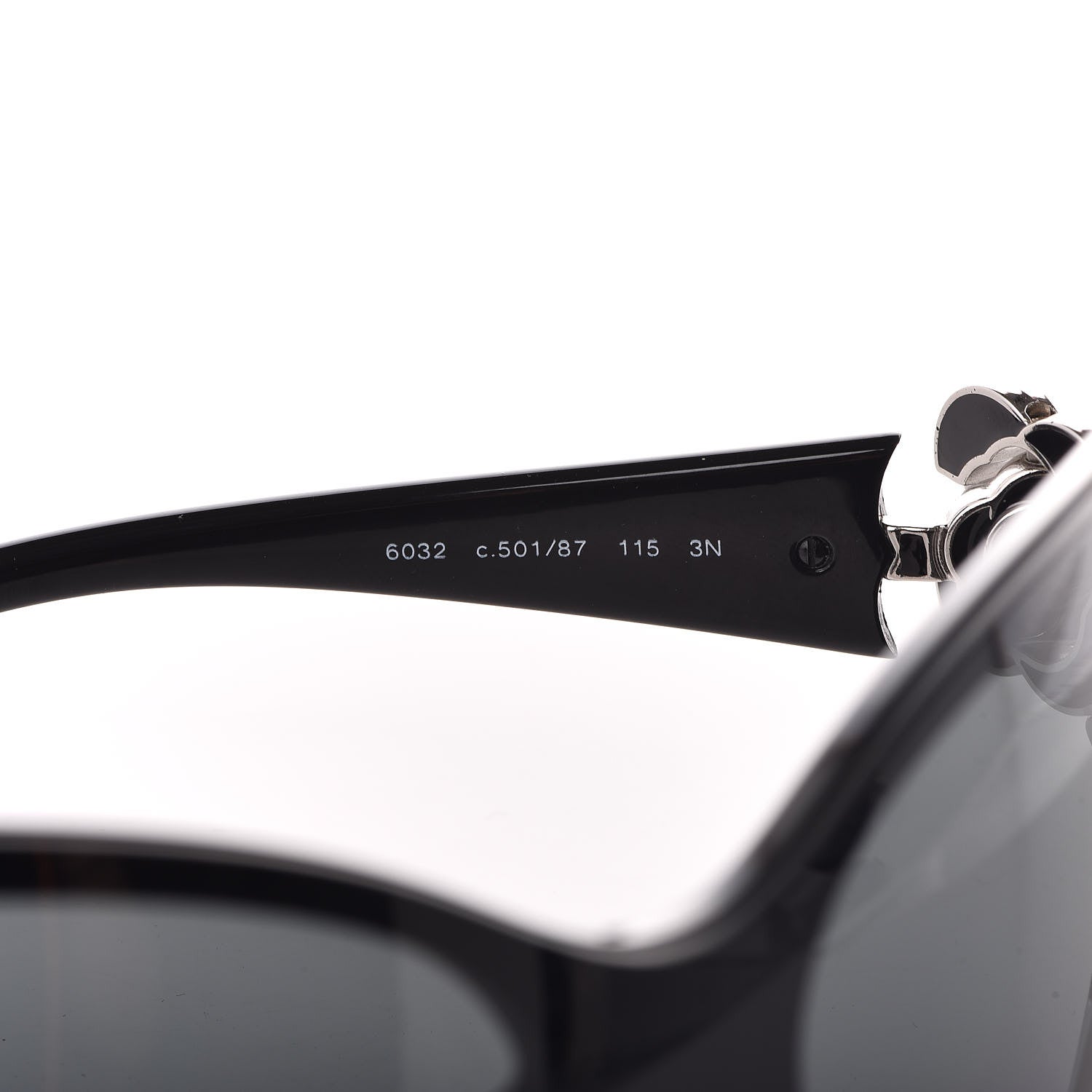 Chanel Camellia CC Sunglasses 6032 Black 6 of 9