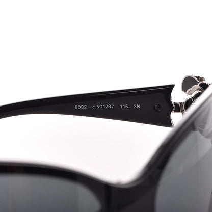 Chanel Camellia CC Sunglasses 6032 Black 6 of 9