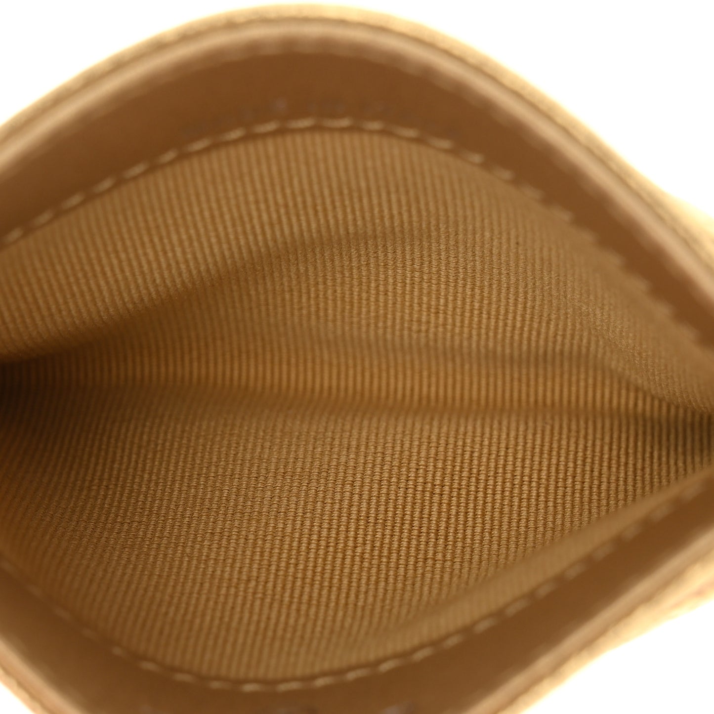 Metallic Caviar Quilted Card Holder Gold