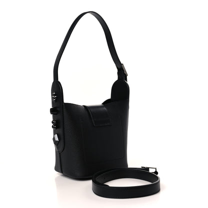 Christian Louboutin Grained Calfskin Mini Carasky Bucket Bag Black 3 of 8