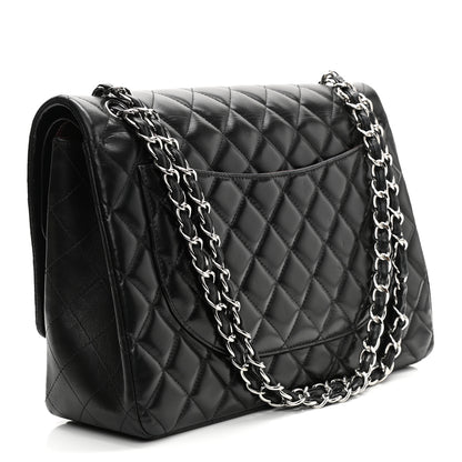 Chanel Lambskin Quilted Maxi Double Flap Black 3 of 14