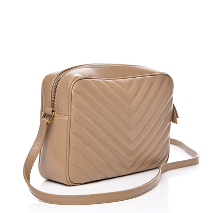 Saint Laurent Calfskin Matelasse Monogram Lou Camera Bag Dark Latte 3 of 10