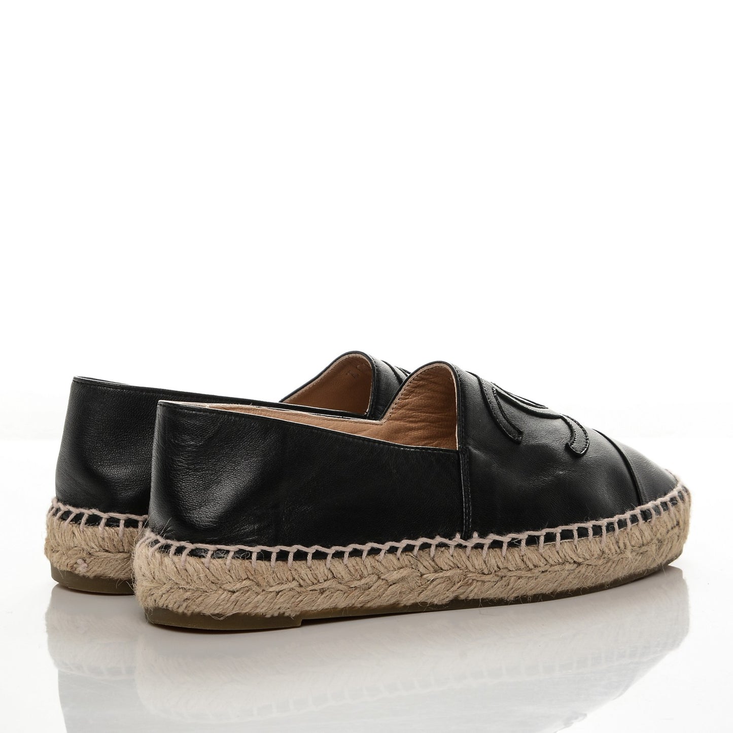 Lambskin CC Espadrilles 35 Black