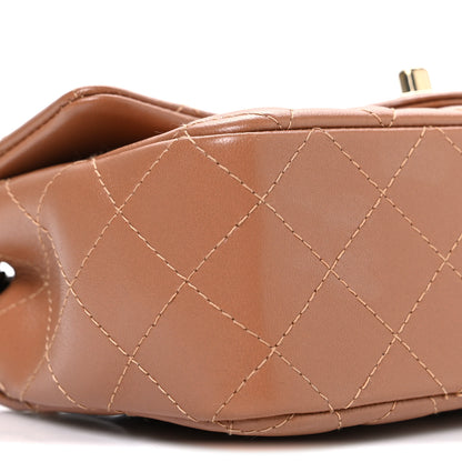 Chanel Lambskin Quilted Mini Rectangular Flap Brown 9 of 11