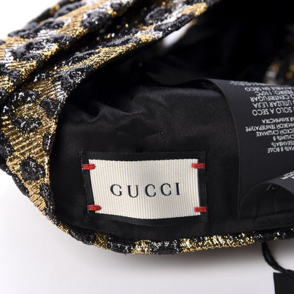 Gucci Metallic Leonte Turban S 56 Black Gold 7 of 7