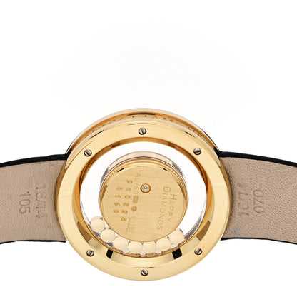 Chopard 18K Yellow Gold Alligator Diamond Bezel 30mm Happy Diamonds Automatic Watch 4 of 5
