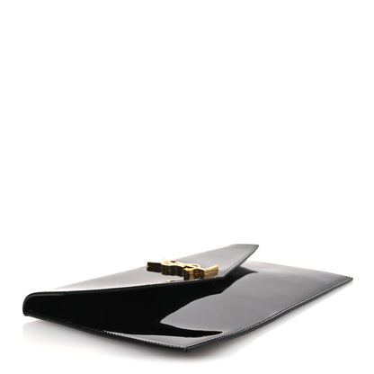 Saint Laurent Patent Calfskin Monogram Uptown Clutch Black 4 of 7