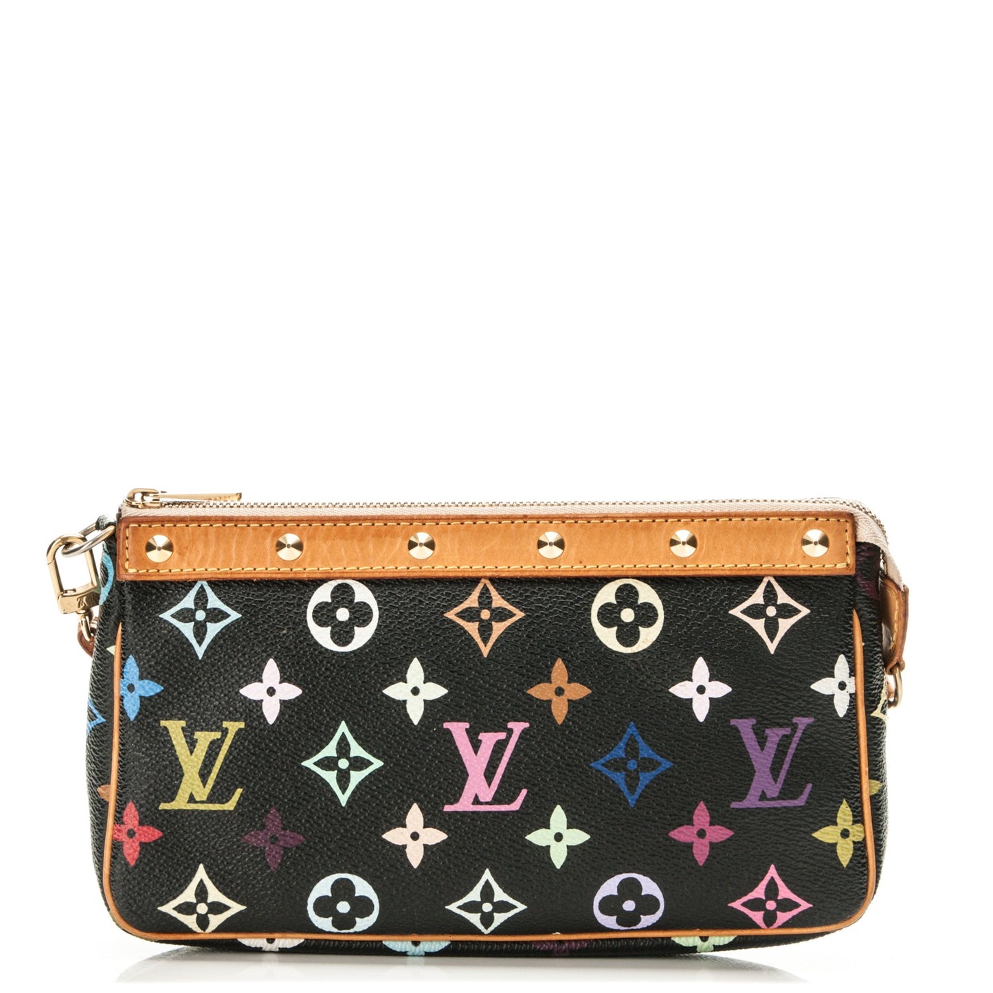 Monogram Multicolor Pochette Accessories Black