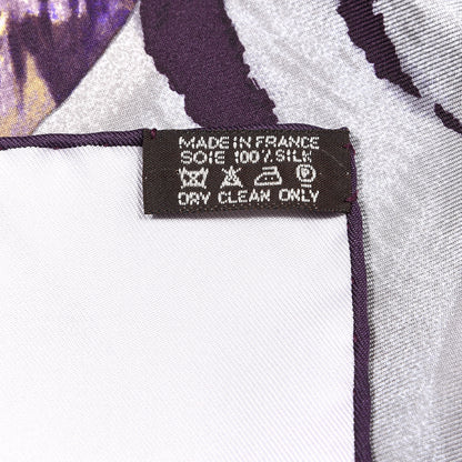 Hermes Silk Tigre du Bengale Scarf 90 Violet Gris Black 4 of 5
