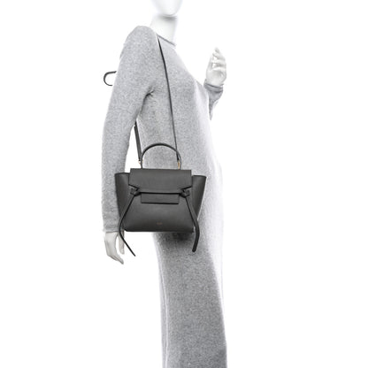 Celine Grained Calfskin Nano Belt Bag Grey 2 of 11