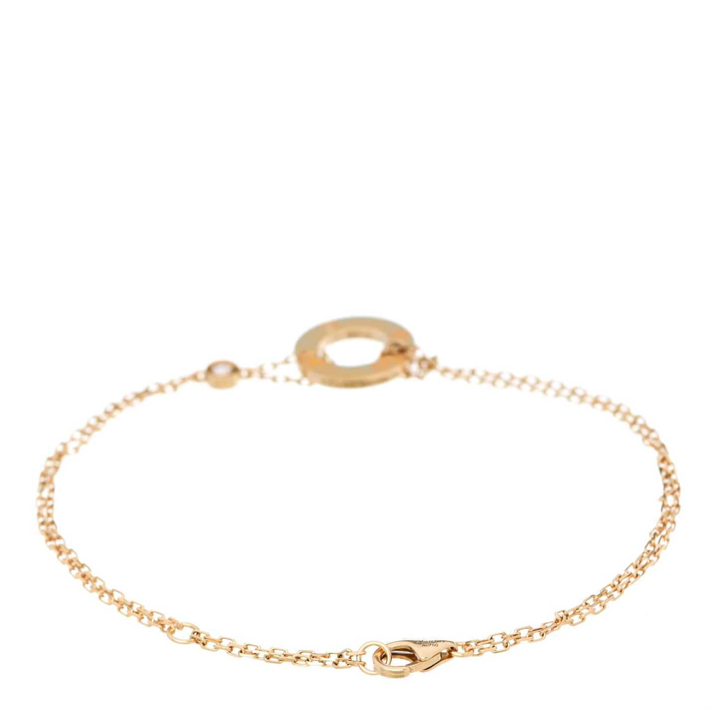 18K Yellow Gold Diamond LOVE Bracelet