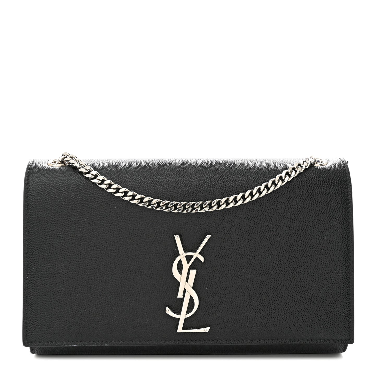 Grain De Poudre Medium Classic Monogram Kate Satchel Black