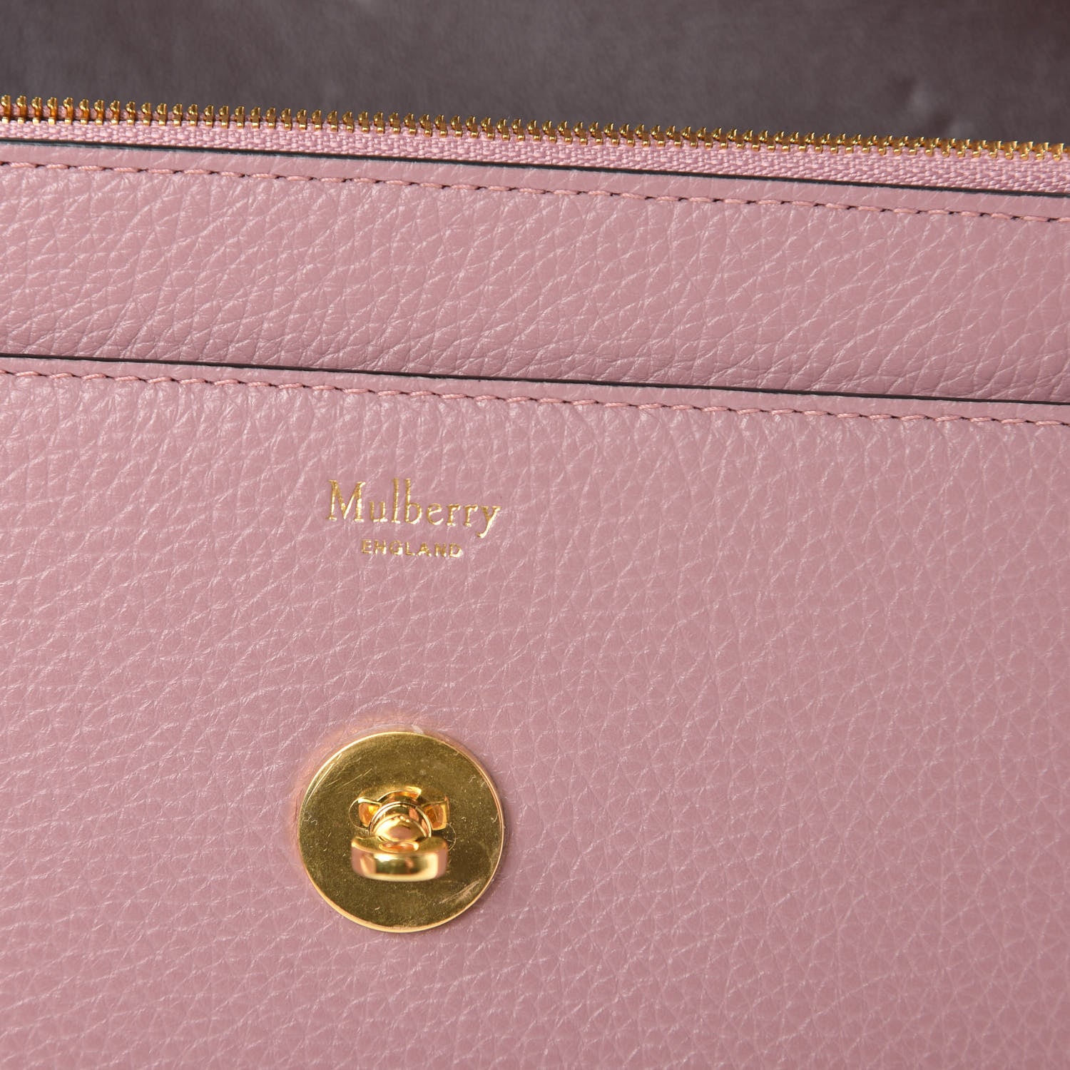 Mulberry Small Classic Grain Calfskin Small Darley Mocha Rose 6 of 12