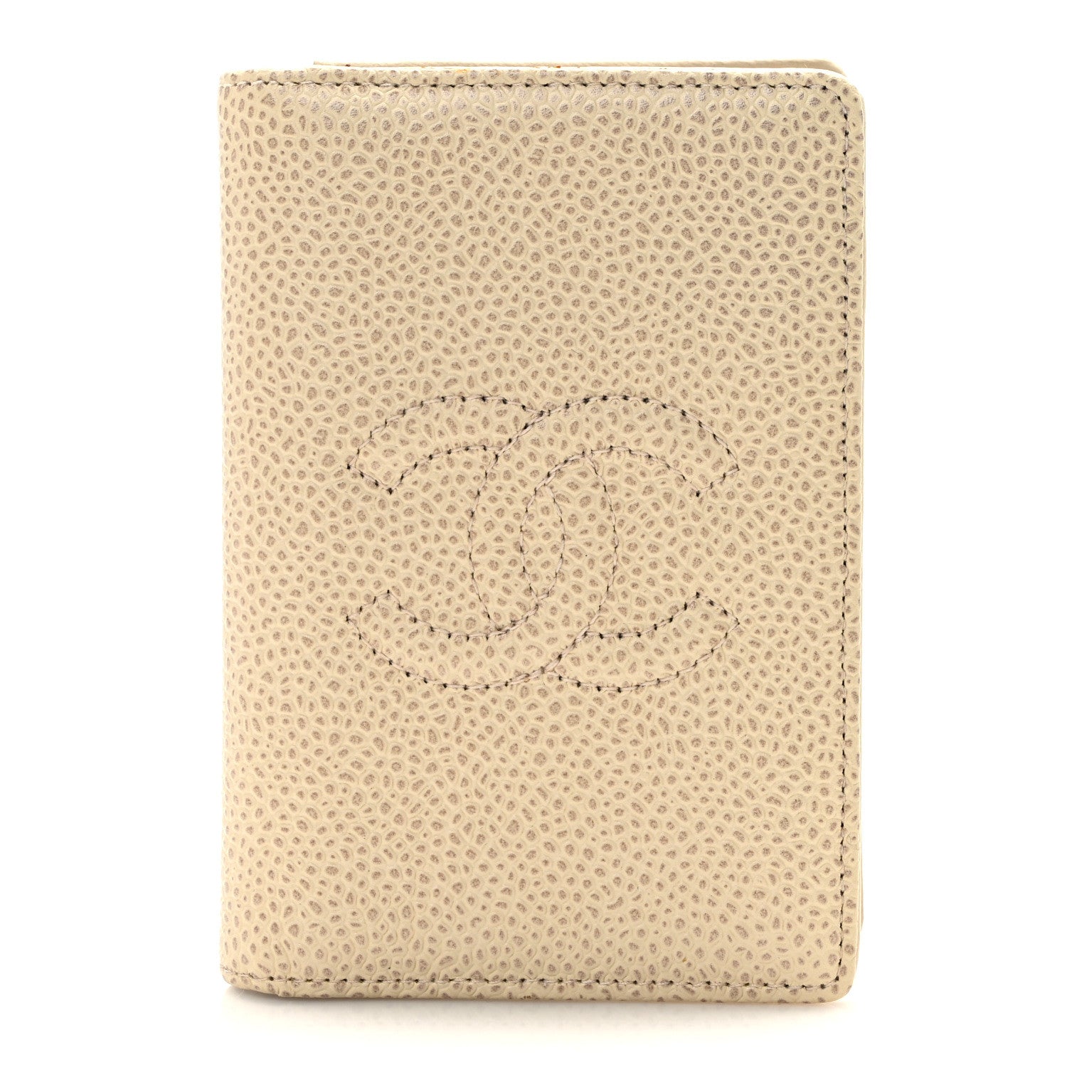 Chanel Caviar Timeless CC Card Holder Wallet White 1 of 8