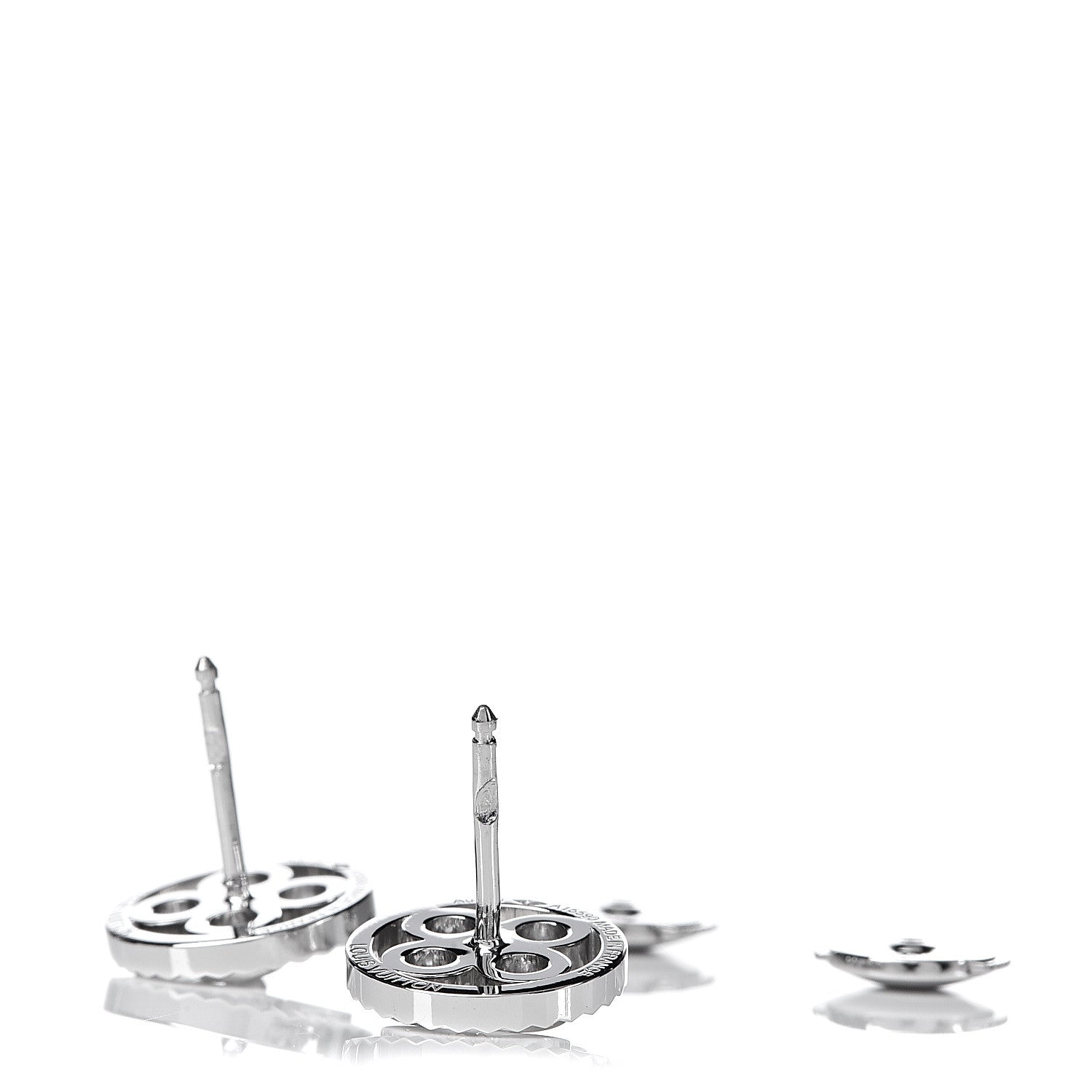 Louis Vuitton 18K White Gold Diamond Blossom BB Earrings 3 of 5