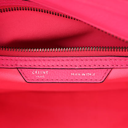 Celine Drummed Calfskin Mini Luggage Fluo Pink 6 of 14