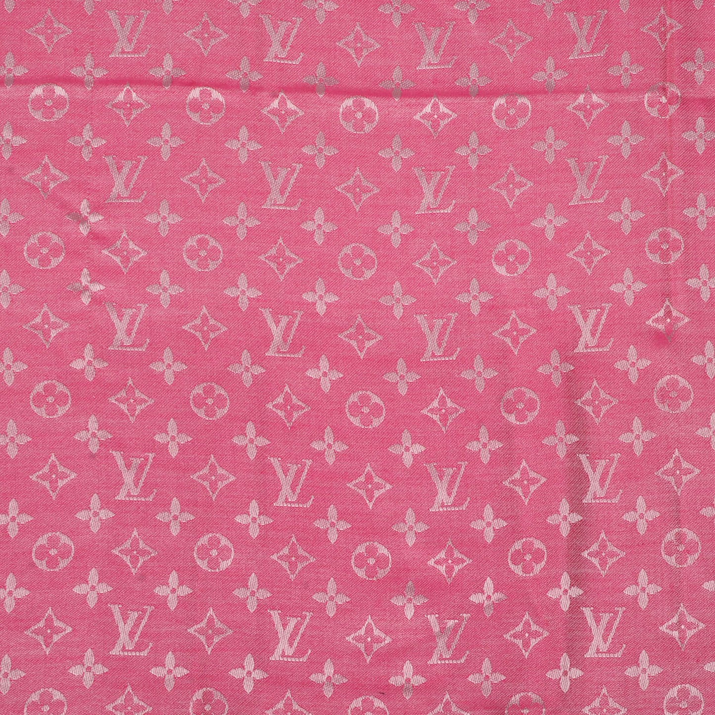 Silk Wool Monogram Denim Shawl Pivoine