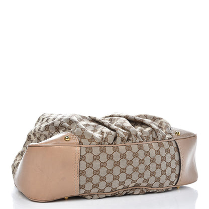 Gucci Monogram Large Jockey Hobo Beige 4 of 7