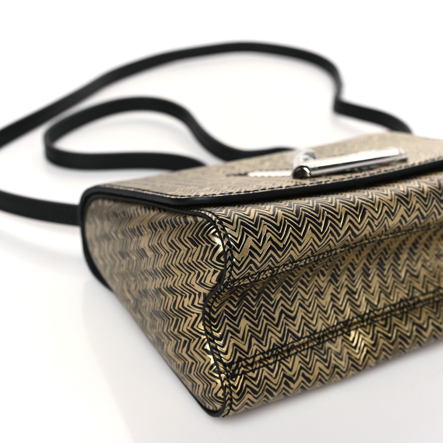 Louis Vuitton Epi Chevron Printed Twist Shoulder Bag PM Gold 7 of 8