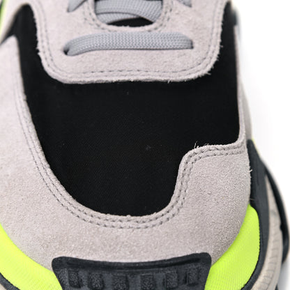 Balenciaga Nylon Suede Mens Triple S 2.0 Sneakers 41 Gris Black Jaune Fluo 9 of 10