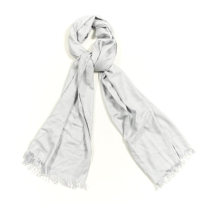 Hermes Cashmere Silk New Libris Stole Gris Nuage 1 of 4