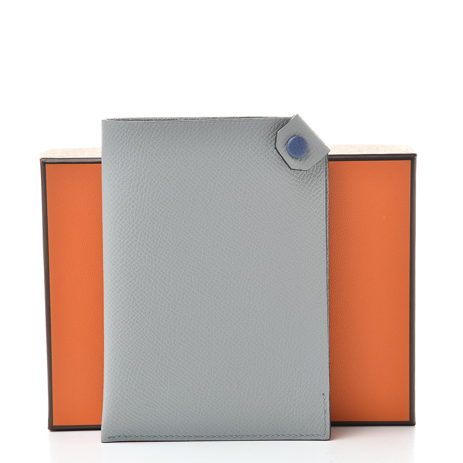 Hermes Epsom Tarmac Aleatoire Passport Holder Bleu Glacier Bleu Brighton 8 of 8