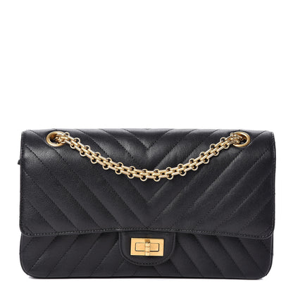 Chanel Sheepskin Chevron Quilted 2.55 Reissue 225 Flap Black 1 of 10
