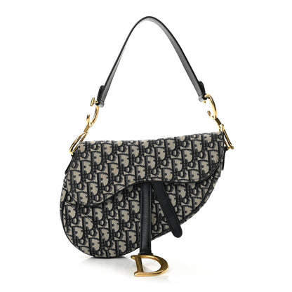 Christian Dior Oblique Saddle Bag Blue 1 of 12