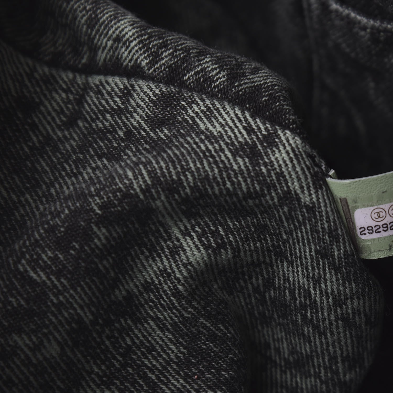 Chanel Denim Quilted Denimpression Flap Green Black 8 of 10