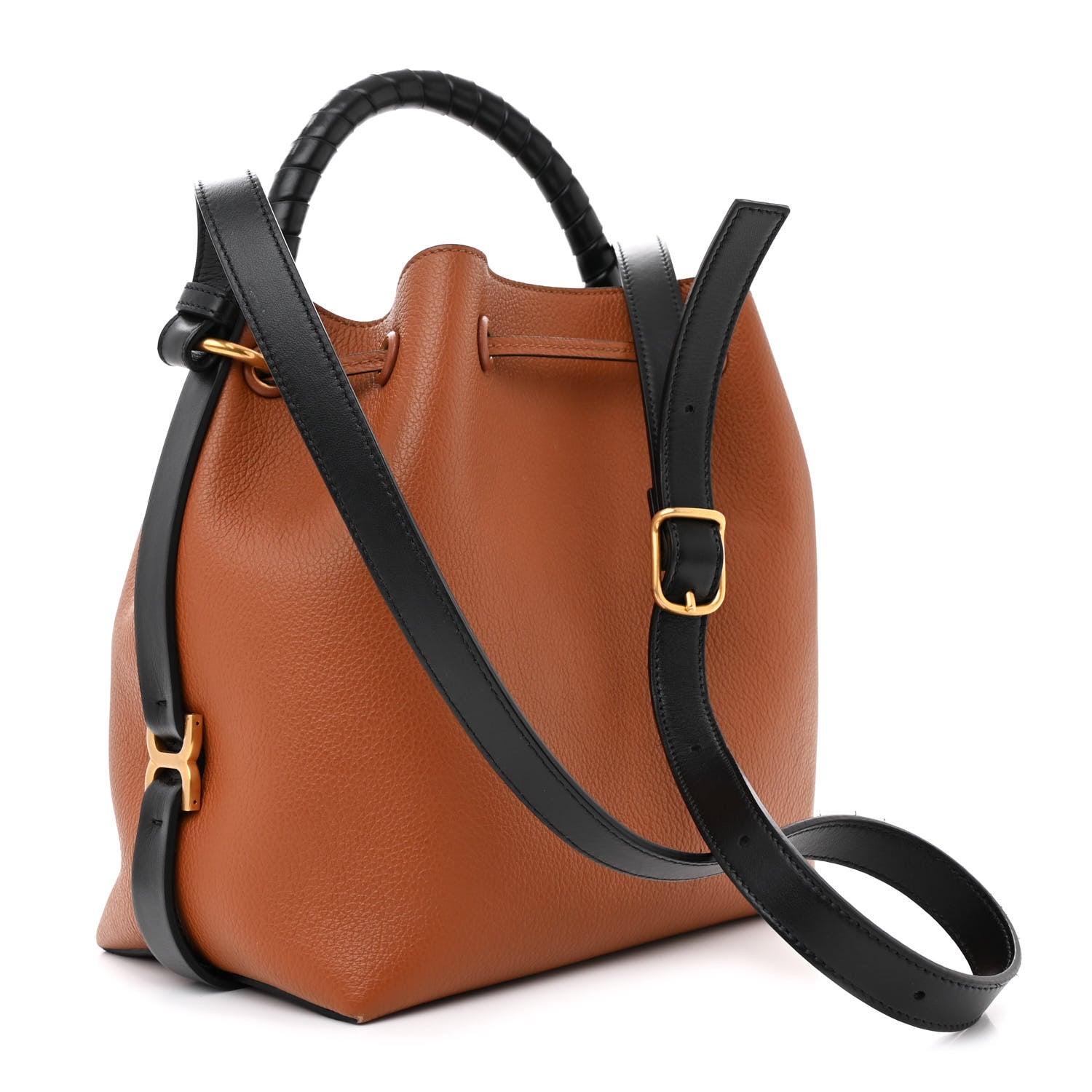 Chloe Grained Calfskin Marcie Bucket Bag Tan 3 of 11