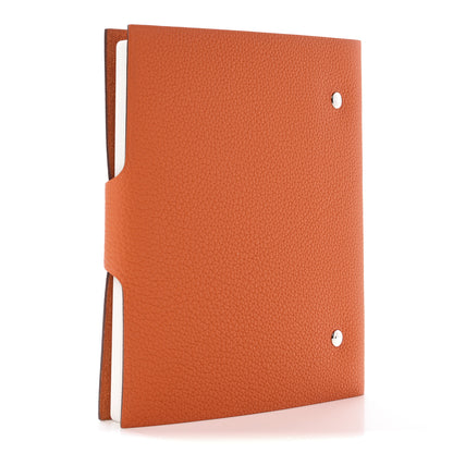 Hermes Togo Ulysse MM Notebook Cover Orange Minium 3 of 9